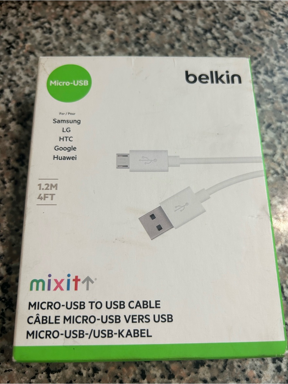 belkin white Micro-USB to USB Cable (Mixit Series)